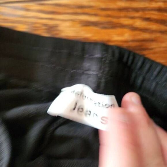 Reformation black plush drawstring jogger lounge wear pants sz Small - Picture 2 of 4